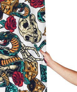 Dragon Girl Art Shower Curtain - Water-resistant Fabric Bathroom Decor