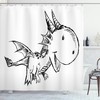 Dragon Lunatic Vintage Bathroom Shower Curtains For A Mythical Theme