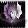 Dragon Shower Curtain With White And Purple Dragon Starry Sky - Biaxun