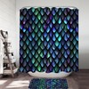 Dragon Skin Purplish Green Cool Shower Curtain Set for Creative Bathroom Decor
