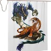 Dragon Tiger Fight Scene Shower Curtain - Water-resistant Fabric Bathroom Decor