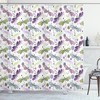 Dragonflies Flowers Print Shower Curtain For Nature Inspired Bathroom Decor