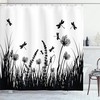 Dragonflies Flying Spring Garden Plants Display Shower Curtain