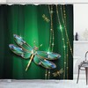 Dragonfly Gemstone Shower Curtain, Vibrant Printed Bathroom Decor