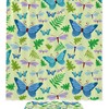 Dragonfly Leaves Butterfly Waterproof Fabric Shower Curtain For Bathroom