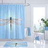 Dragonfly Mosaic Shower Curtain, Fabric Shower Curtain For Bathroom