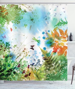Dragonfly Nature Print Shower Curtain For Your Bathroom Decor