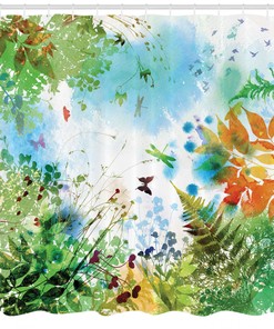 Dragonfly Nature Print Shower Curtain For Your Bathroom Decor