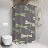 Dragonfly Print Shower Curtain for Nature Inspired Bathroom