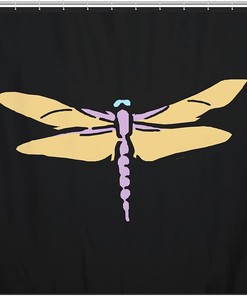 Dragonfly Shower Curtain - Cute Bath Shower Curtain For Bathroom Hotel
