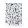 Dragonfly Shower Curtain With Detailed Illustration In Black And White, Perfect For Any Nature Lover