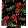 Dragonfly Shower Curtain With Red Poppies Design