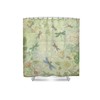 Dragonfly Shower Curtain with Yellow Botanical Design for a Tranquil and Peaceful Bath     