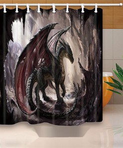 Dragons And Dungeons Anime Shower Curtain For A Cool Bath Decorr