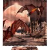 Dragons Of Legend Shower Curtain - Mystical Bathroom Decor.