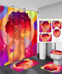 Dream African American Woman Shower Curtain For Your Empowering Bathroom