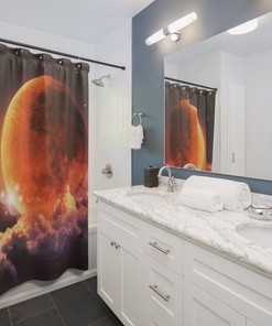 Dream Big Full Moon Shower Curtain For A Relaxing Bath