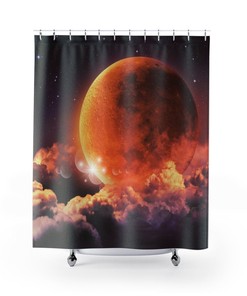 Dream Big Full Moon Shower Curtain For A Relaxing Bath