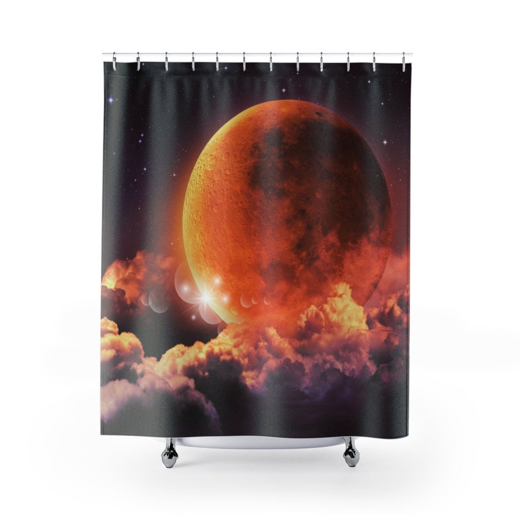 Dream Big Full Moon Shower Curtain For A Relaxing Bath