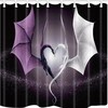 Dream Galaxy Mythical Animals Shocur Dragon Shower Curtain for Purple and White Starry Sky Fantasy Bathroom Decor