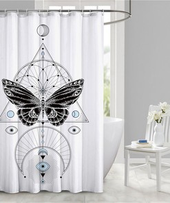 Dreamcatcher Butterfly Shower Curtain - Bohemian And Butterfly Prints