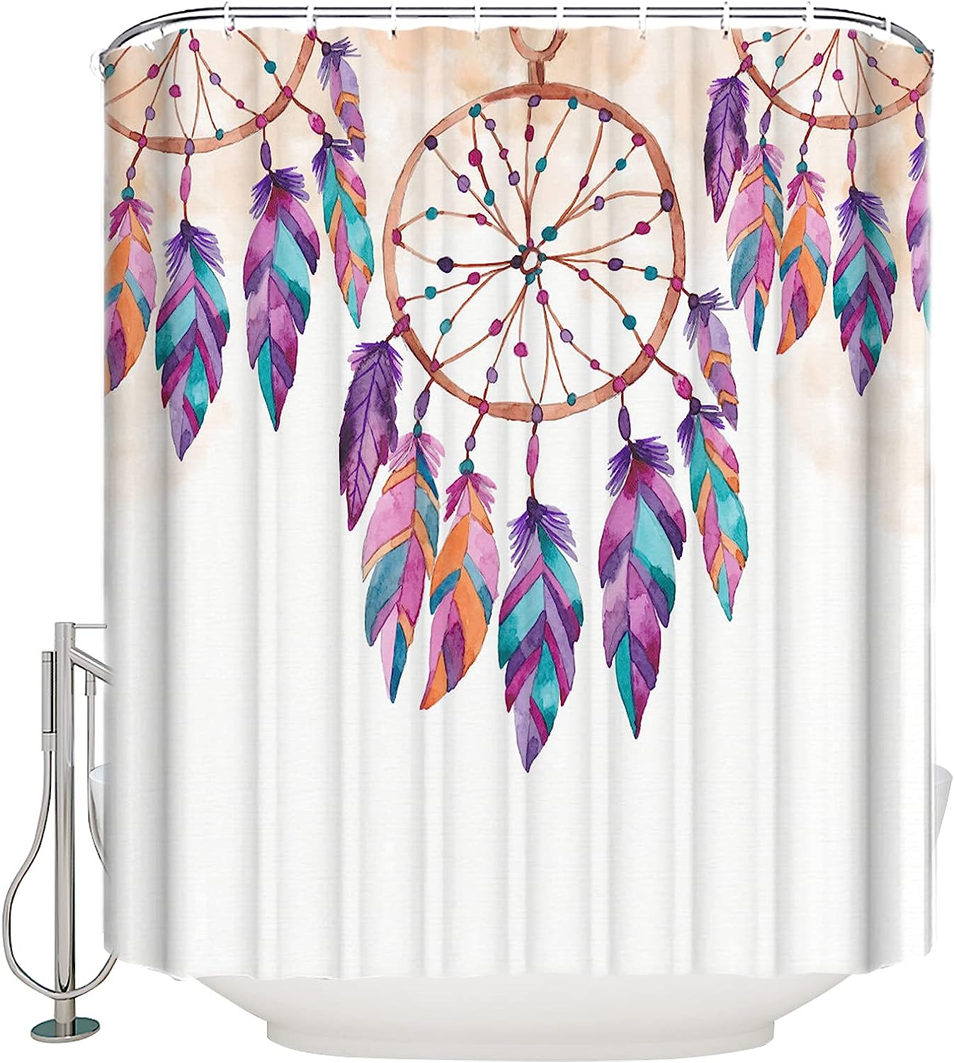 Dreamcatcher Feathers Shower Curtain Native American Design