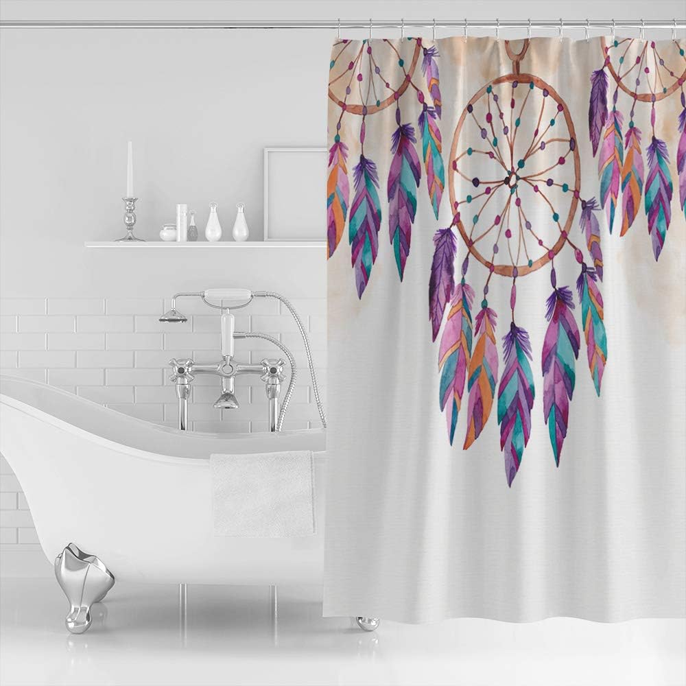 Dreamcatcher Feathers Shower Curtain Native American Design - Image 2