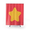 Dreamy And Artistic Cartoon Star Coral Waterproof Shower Curtain For Bathroom Decor