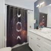 Dreamy Moon Phase and Spiritual Mushroom Shower Curtain for Whimsical Bathroom Decor 