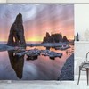 Driftwood Shower Curtain With Ruby Beach - Ocean Beach Print - Fabric Bathroom Decors