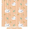Ducks And Flowers Shower Curtain For Sweet And Charming Bathroom Theme