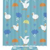 Ducks And Umbrellas Shower Curtain With Waterproof Fabric For Bright Bathrooms