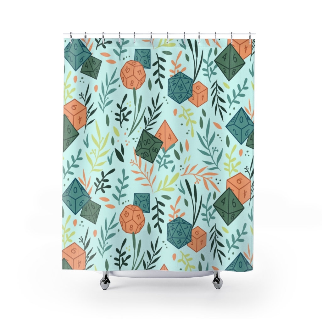 Dungeons And Dragons Shower Curtain For Geeky Bathroom Theme