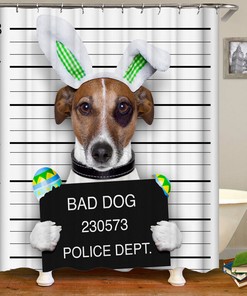 Durable 3D Pet Puppy Dog Animals Bathroom Shower Curtain