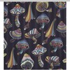 Durable Colorful Mushroom Shower Curtain, Psychedelic Bathroom Decor