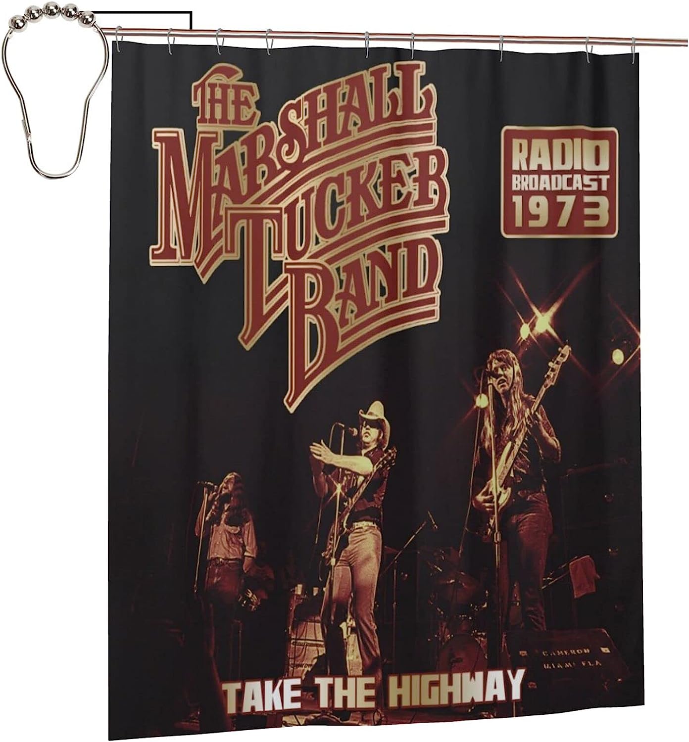 Durable Fabric Shower Curtain with Tucker Marshalls Design