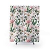 Durable Fabric and Waterproof Bathroom Shower Curtain with Magnolia Flowers Design