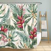 Durable Floral Plant Shower Curtain for Nature-Inspired Bathroom Decor
