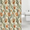Durable, Microfiber Floral Fabric Shower Bath Curtain For A Practical Bathroom 
