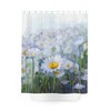 Durable Purple and Yellow Floral Shower Curtain, Bath Decor