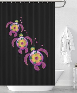 Durable Washable Hawaii Honu Sea Turtles Modern Shower Curtain