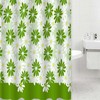 Durable, Washable Microfiber Floral Fabric Shower Bath Curtain For A Long-Lasting Bathroom 