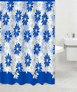 Durable, Washable Microfiber Floral Fabric Shower Bath Curtain For A Long-Lasting Bathroom