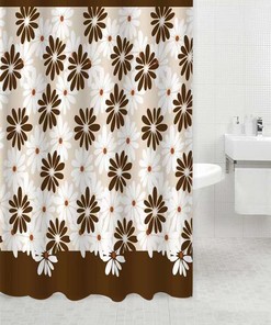 Durable, Washable Microfiber Floral Fabric Shower Bath Curtain For A Long-Lasting Bathroom
