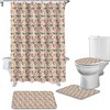 Durable & Waterproof Happy Valentines Shower Curtain With Beautiful Pink Roses Theme For Home Bathroom