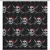 Durable and Washable Fabric Shower Curtain with Pirate Skull Design