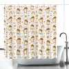 Dwarf Bee Bath Curtain Bee and Gnomes Nature Lover Shower Curtain