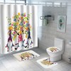Dwarf Enjoying Easter Day With Travel Shower Curtain Waterproof Fabric