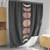 Earth Tone Moon Phase Shower Curtain: Modern Boho Bathroom Decor 