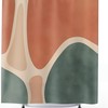 Earthy Geometric Shower Curtain For A Minimalist Bathroom Decor, Natural Bathroom Accessories